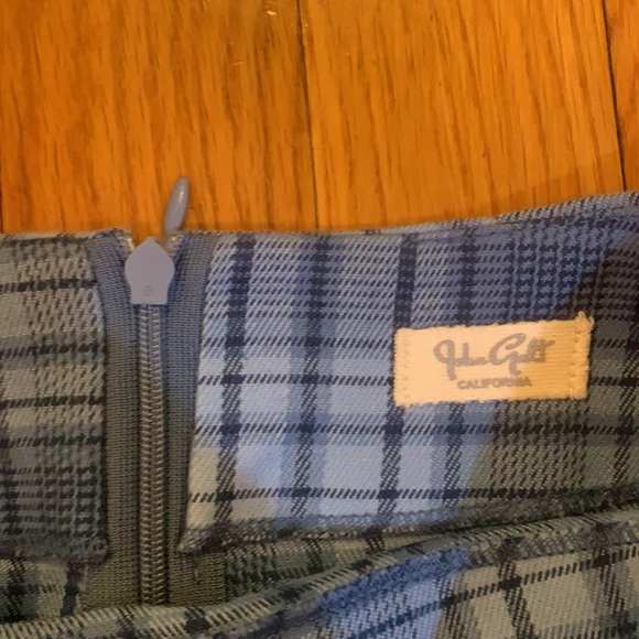 Brandy Melville blue plaid mini skirt - Picture 2 of 5
